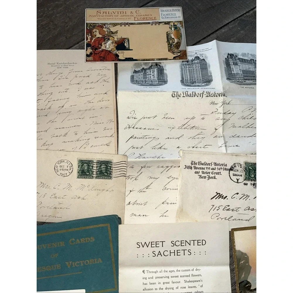 Vintage Lot 1900s Handwritten Notes Letters Papers Ephemera Mixed